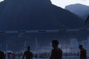 Volleyball at dusk, Ipanema Beach, Rio, Brazil