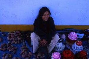 Beautiful smile, street market, Huaraz, Peru