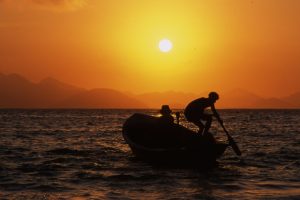 Sunrise on Copacabana, Rio, Brazil
